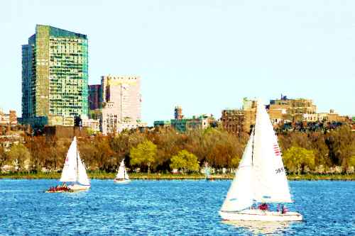 Sailboats On The Charles